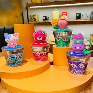 CUTE CHARACTER ACRYLIC PEARL CUTE KEYCHAIN